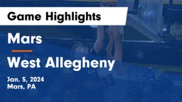 Mars  vs West Allegheny  Game Highlights - Jan. 5, 2024