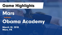 Mars  vs Obama Academy Game Highlights - March 10, 2018