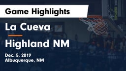 La Cueva  vs Highland  NM Game Highlights - Dec. 5, 2019