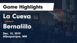 La Cueva  vs Bernalillo  Game Highlights - Dec. 13, 2019
