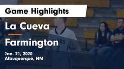 La Cueva  vs Farmington  Game Highlights - Jan. 21, 2020