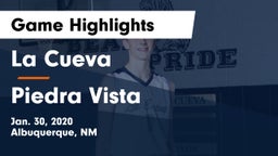 La Cueva  vs Piedra Vista  Game Highlights - Jan. 30, 2020