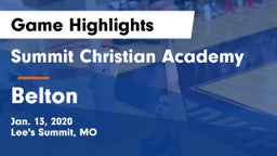 Summit Christian Academy vs Belton  Game Highlights - Jan. 13, 2020