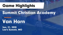 Summit Christian Academy vs Van Horn  Game Highlights - Jan. 21, 2020
