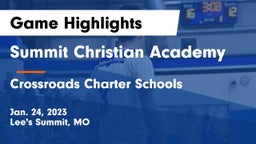 Summit Christian Academy vs Crossroads Charter Schools Game Highlights - Jan. 24, 2023