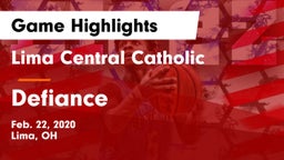 Lima Central Catholic  vs Defiance  Game Highlights - Feb. 22, 2020