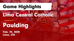 Lima Central Catholic  vs Paulding  Game Highlights - Feb. 25, 2020