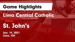 Lima Central Catholic  vs St. John's  Game Highlights - Jan. 19, 2021