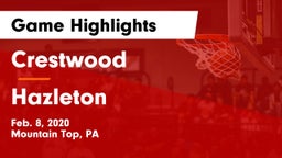 Crestwood  vs Hazleton  Game Highlights - Feb. 8, 2020