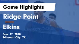 Ridge Point  vs Elkins  Game Highlights - Jan. 17, 2020