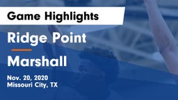 Ridge Point  vs Marshall  Game Highlights - Nov. 20, 2020