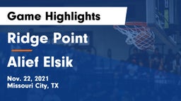 Ridge Point  vs Alief Elsik  Game Highlights - Nov. 22, 2021