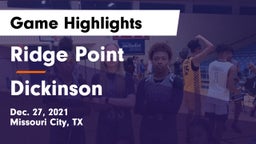 Ridge Point  vs Dickinson  Game Highlights - Dec. 27, 2021