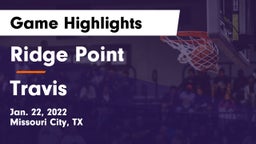 Ridge Point  vs Travis  Game Highlights - Jan. 22, 2022