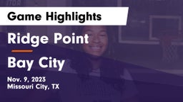 Ridge Point  vs Bay City Game Highlights - Nov. 9, 2023