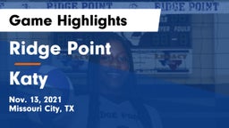 Ridge Point  vs Katy  Game Highlights - Nov. 13, 2021
