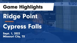 Ridge Point  vs Cypress Falls  Game Highlights - Sept. 1, 2022