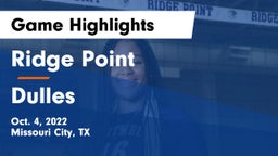 Ridge Point  vs Dulles  Game Highlights - Oct. 4, 2022