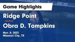 Ridge Point  vs Obra D. Tompkins  Game Highlights - Nov. 8, 2022