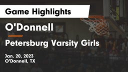 O'Donnell  vs Petersburg Varsity Girls Game Highlights - Jan. 20, 2023