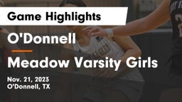 O'Donnell  vs Meadow Varsity Girls Game Highlights - Nov. 21, 2023