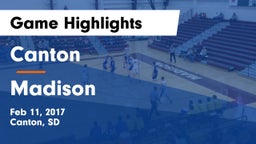 Canton  vs Madison  Game Highlights - Feb 11, 2017