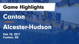 Canton  vs Alcester-Hudson Game Highlights - Feb 18, 2017
