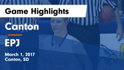 Canton  vs EPJ Game Highlights - March 1, 2017