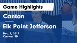 Canton  vs Elk Point Jefferson  Game Highlights - Dec. 8, 2017