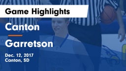Canton  vs Garretson  Game Highlights - Dec. 12, 2017