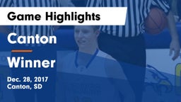 Canton  vs Winner  Game Highlights - Dec. 28, 2017