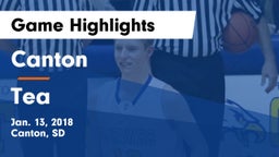 Canton  vs Tea  Game Highlights - Jan. 13, 2018