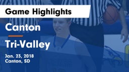 Canton  vs Tri-Valley  Game Highlights - Jan. 23, 2018