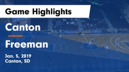 Canton  vs Freeman  Game Highlights - Jan. 5, 2019