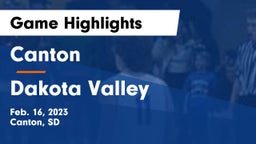 Canton  vs Dakota Valley  Game Highlights - Feb. 16, 2023