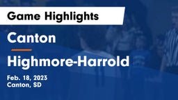 Canton  vs Highmore-Harrold  Game Highlights - Feb. 18, 2023