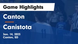 Canton  vs Canistota  Game Highlights - Jan. 14, 2023