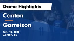 Canton  vs Garretson  Game Highlights - Jan. 12, 2023