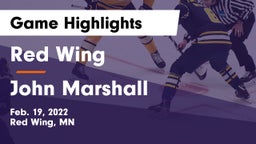 Red Wing  vs John Marshall  Game Highlights - Feb. 19, 2022