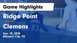 Ridge Point  vs Clemens  Game Highlights - Jan. 10, 2020