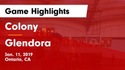 Colony  vs Glendora  Game Highlights - Jan. 11, 2019