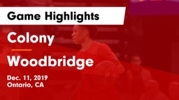 Colony  vs Woodbridge  Game Highlights - Dec. 11, 2019