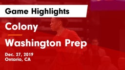 Colony  vs Washington Prep Game Highlights - Dec. 27, 2019