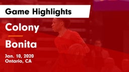 Colony  vs Bonita  Game Highlights - Jan. 10, 2020
