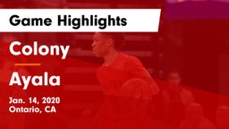 Colony  vs Ayala Game Highlights - Jan. 14, 2020