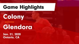 Colony  vs Glendora  Game Highlights - Jan. 21, 2020