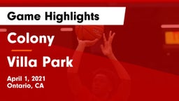 Colony  vs Villa Park  Game Highlights - April 1, 2021