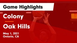 Colony  vs Oak Hills  Game Highlights - May 1, 2021