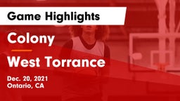 Colony  vs West Torrance  Game Highlights - Dec. 20, 2021