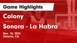 Colony  vs Sonora  - La Habra Game Highlights - Dec. 10, 2022